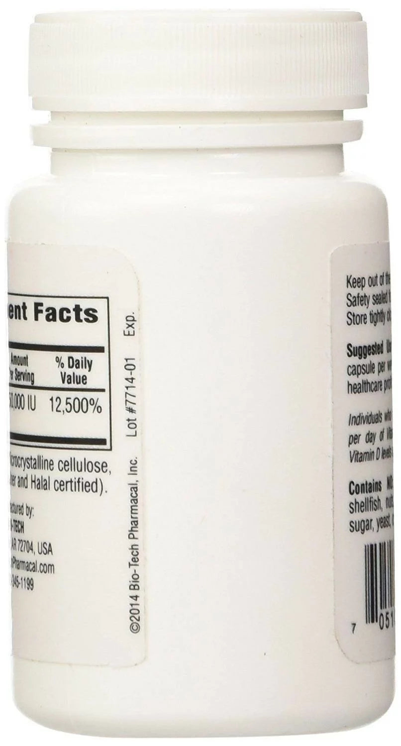 Vitamin D3 50000 IU 100 Capsules 3 Pack B616