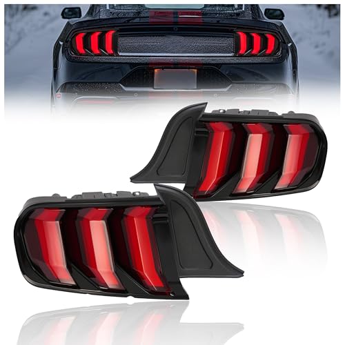 Left & Right Taillight Brake Lamp Assembly Clear Lens Black Housing C774