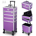 Purple Rolling Makeup Case Organizer D5153