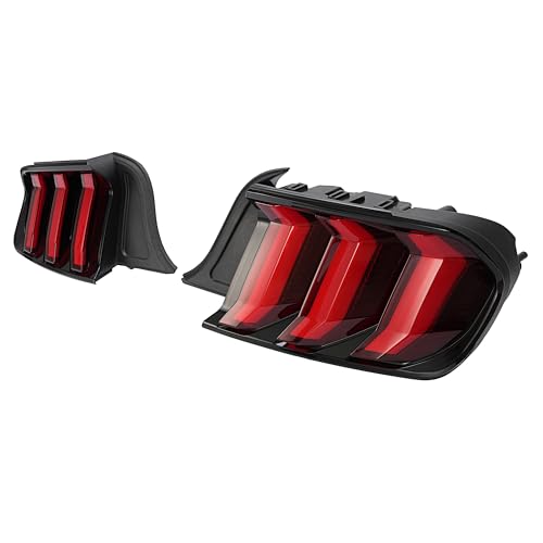 Left & Right Taillight Brake Lamp Assembly Clear Lens Black Housing C774