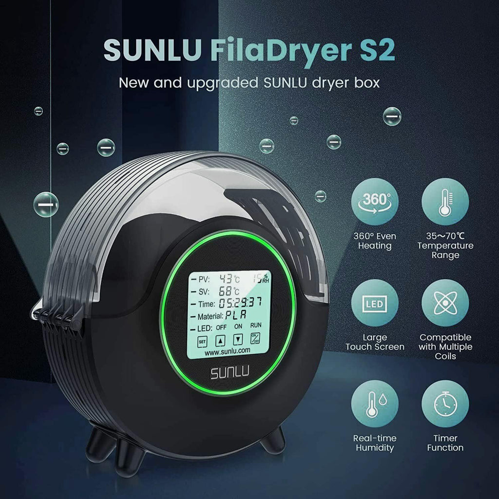 Filament Dryer Box with Fan, 360° Heating, Humidity Display, 1 Kg Spool H6339