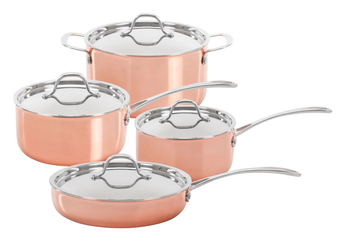 8 Piece Triply Copper Cookware Set N371955