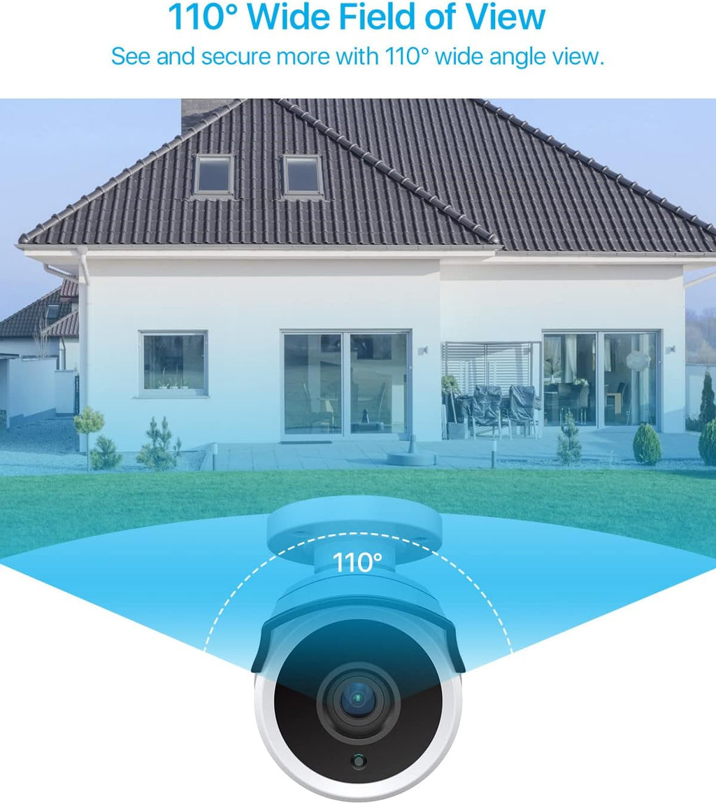 4PACK 1080P HD TVI Security Cameras 120ft Night Vision Waterproof Camera T990