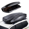 18 Cubic Feet ABS Hard Shell Roof Box with Dual-Sided Opening and 2 Reinforced Straps, Black J185168