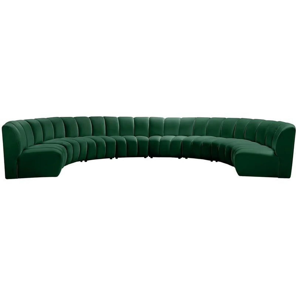 Green Velvet Modular Sectional P599655