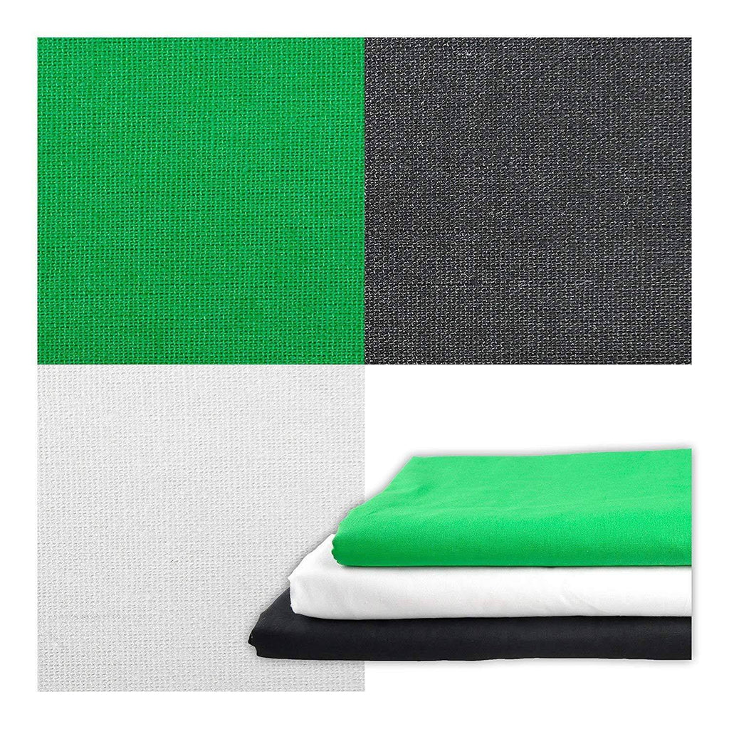 8.5x10ft Photography Background Stand Kit with 3 Muslin Backdrops Q696