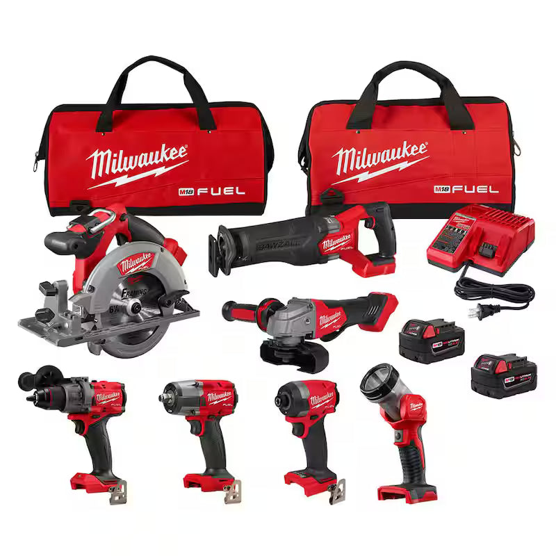 18V Lithium-Ion Brushless Cordless Combo Kit with Two 5.0 Ah Batteries (7-Tool) W5182