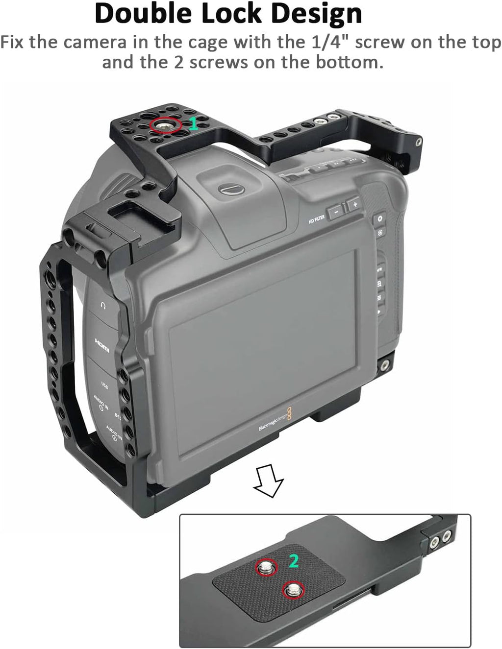 Full Cage Kit with Rubber Top Handle & T5 SSD Mount Y840