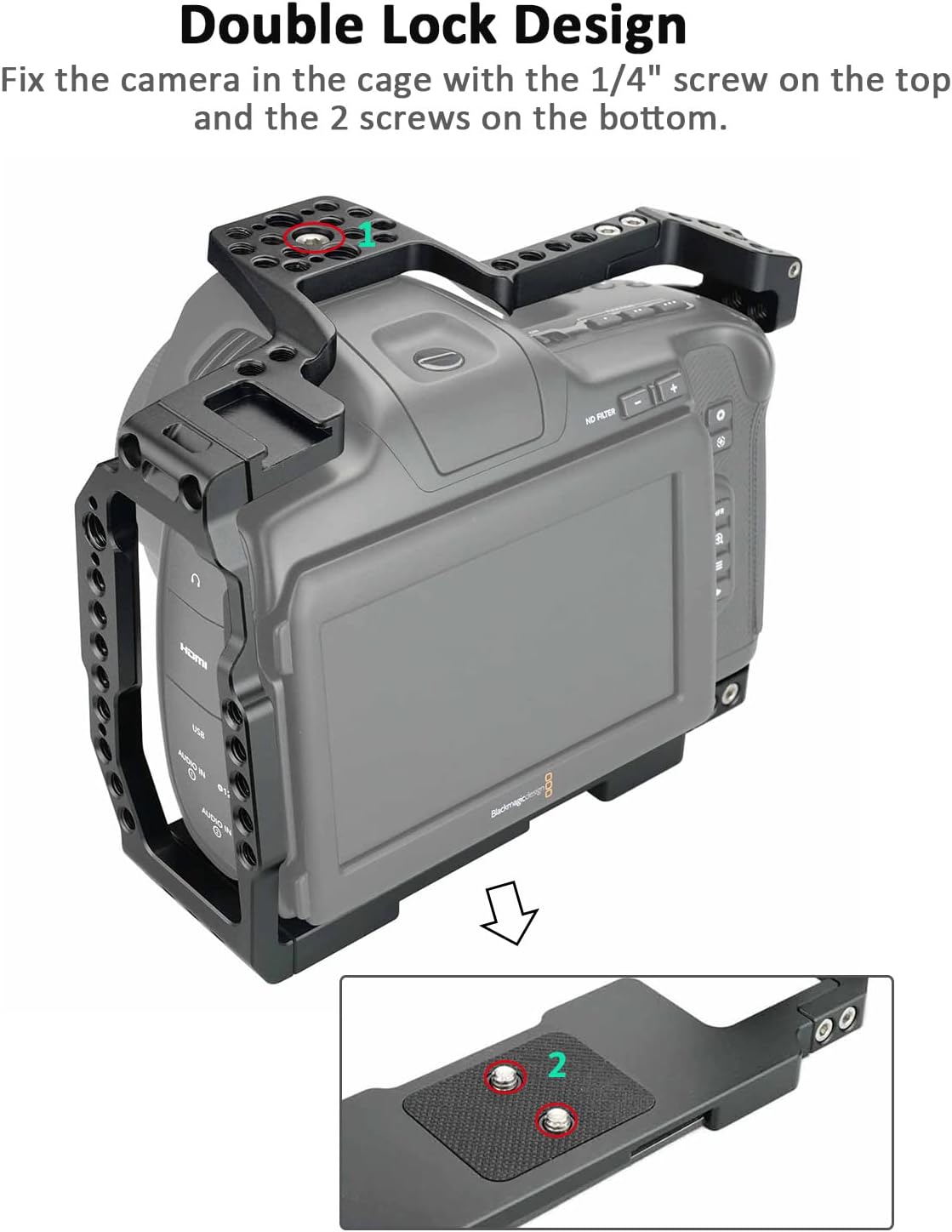 Full Cage Kit with Rubber Top Handle & T5 SSD Mount Y840