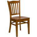 Cherry Wood Vertical Slat Back Restaurant Chair M304504