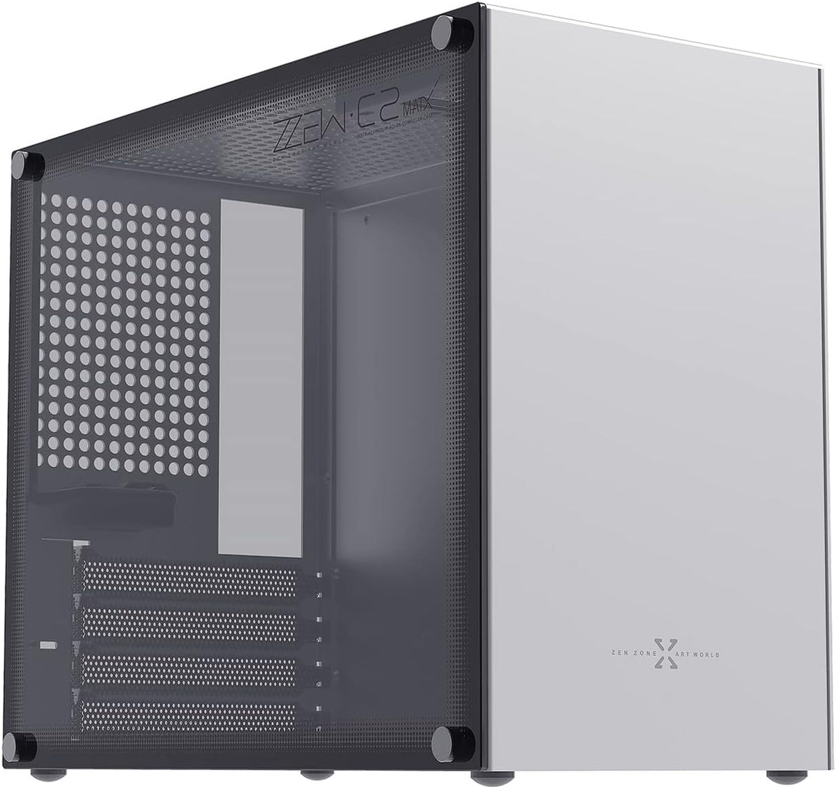 Silver Micro ATX Aluminum PC Case with Tempered Glass B645