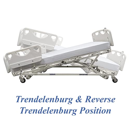 5 Function Full Electric Low Bed with High Density Foam Mattress & Half Rail Package (36" W x 80" L) P2666