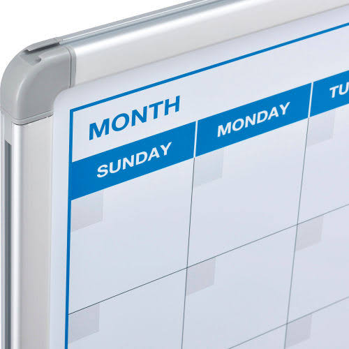 Magnetic Dry Erase Calendar Board 36 x 24 in. H3020
