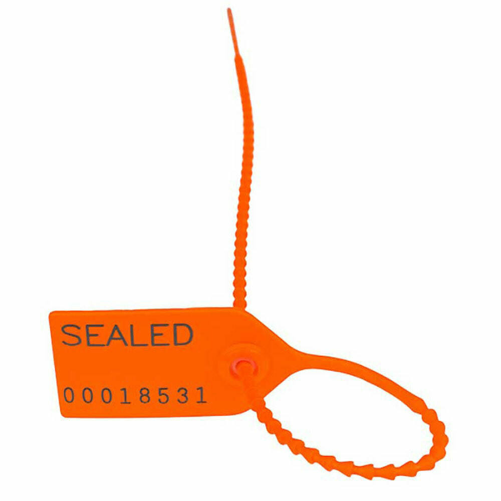 Orange Consecutive Numbering Security Seals Case of 1000 Z68830