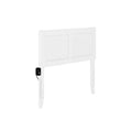 Contemporary Solid Wood Twin Size Headboard in White B3929
