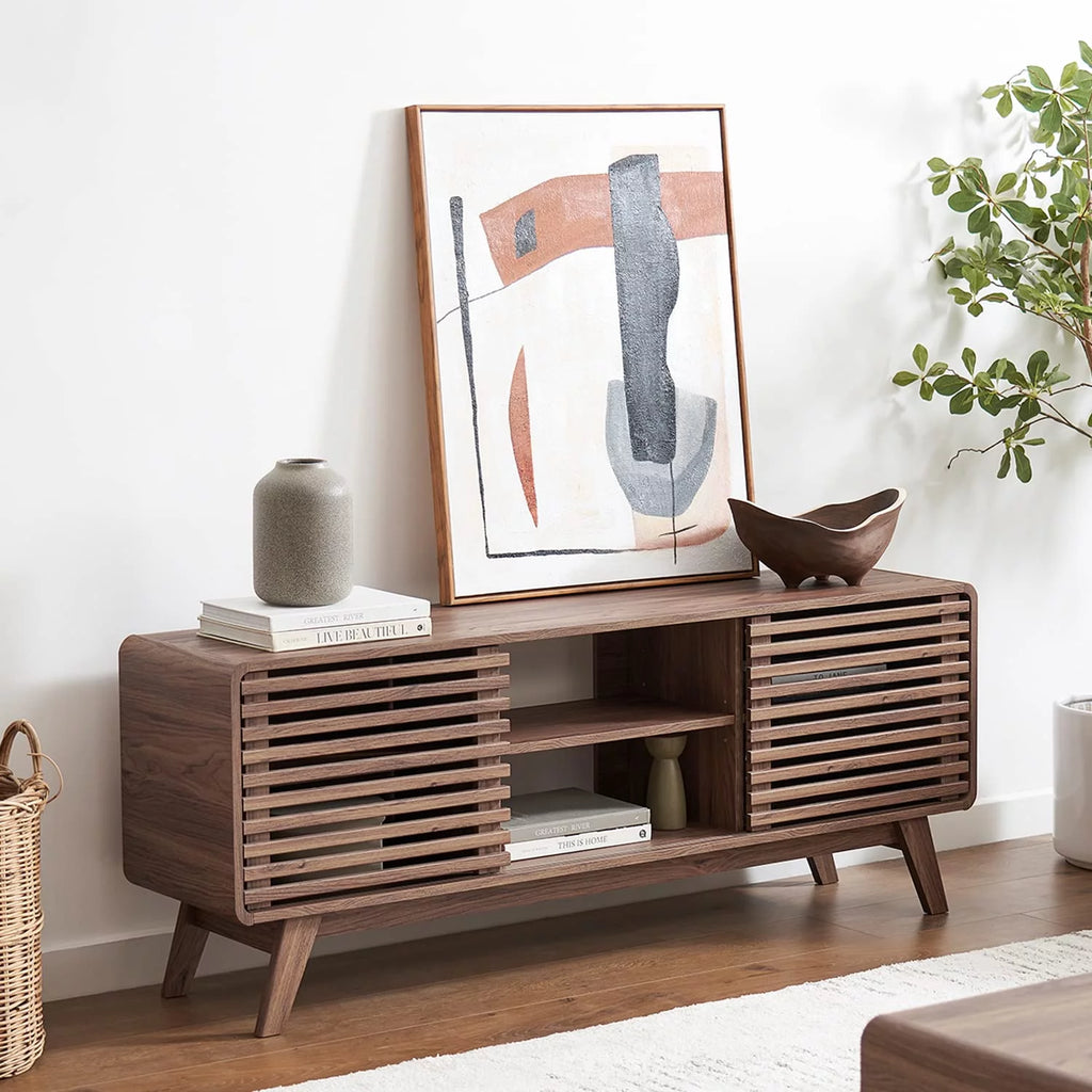 59 Mid-Century Modern TV Stand Console H8752