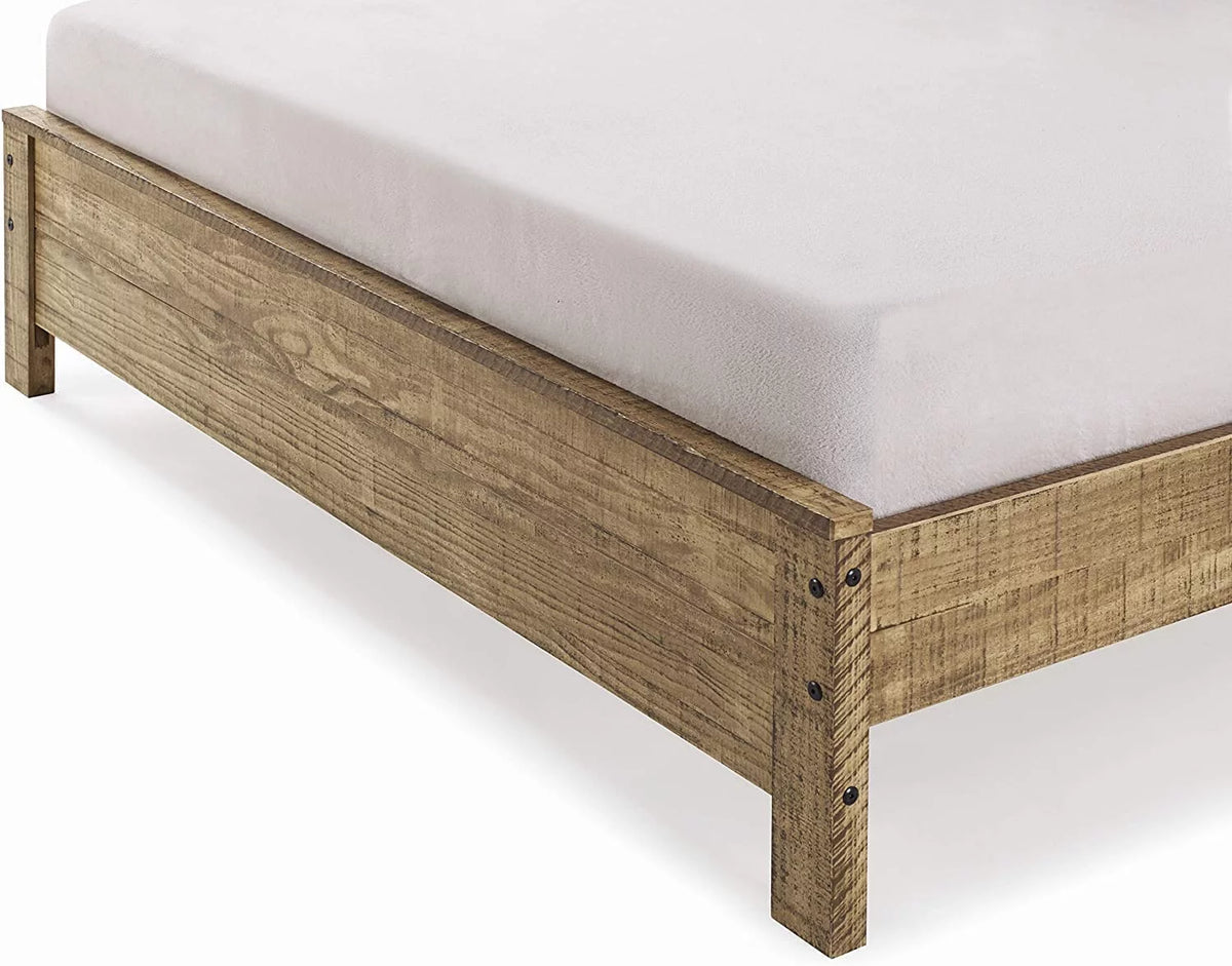 Solid Wood Full Size Bed Frame with Headboard Y2893