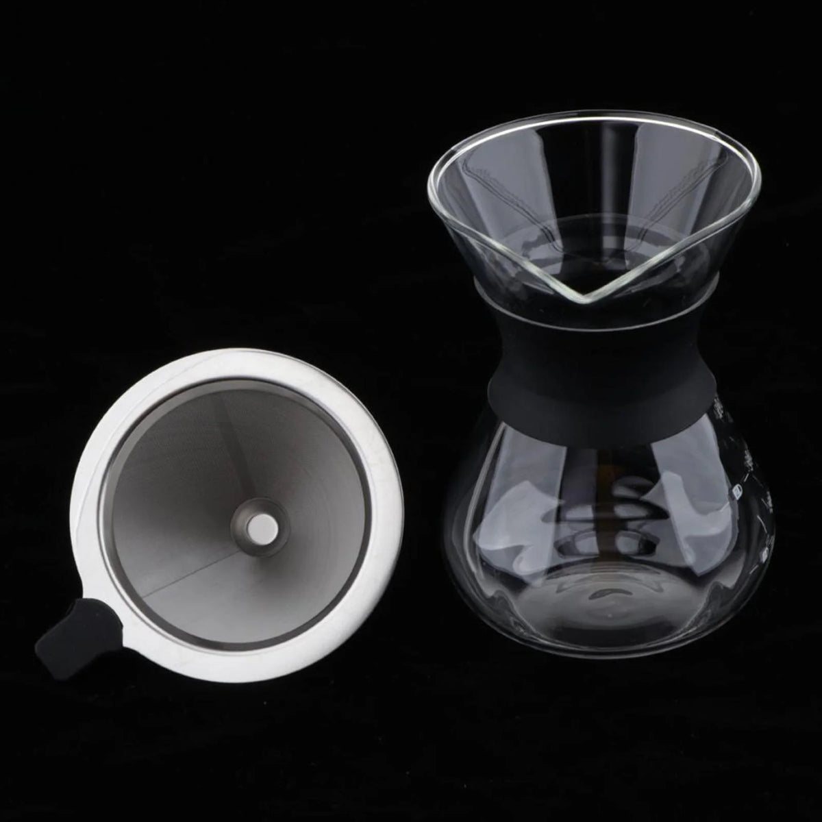 Glass Coffee Pot Coffee Brewer with Stainless Steel Filter, 14 Ounce M108837