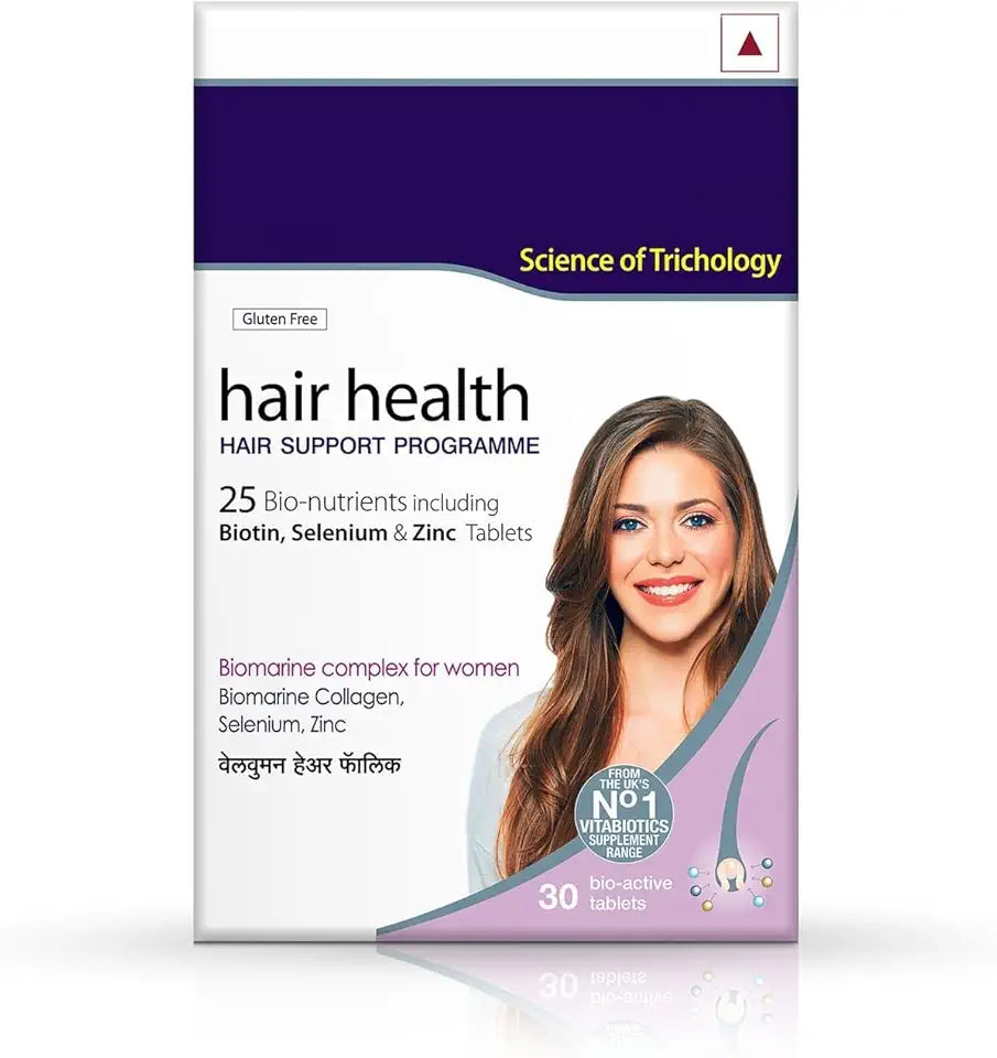 Hair Nutrition Supplement with Biotin & Zinc, 30 Tablets E19559