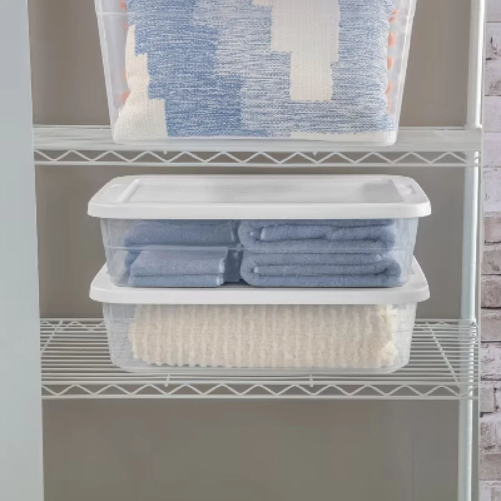 Clear 28 Quart Under Bed Storage Container with Lid N670920