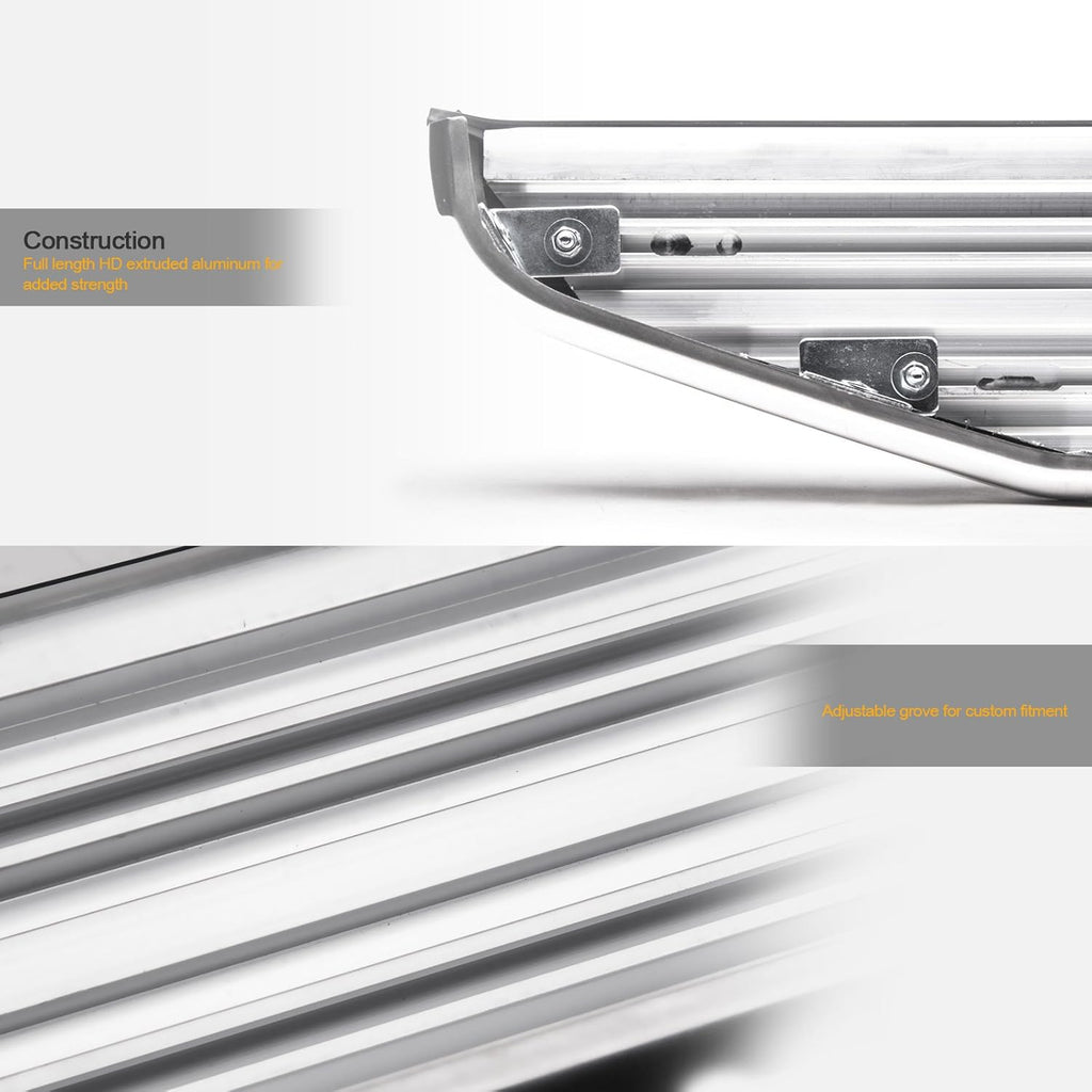 6 VP Series Aluminum Running Boards Black With Chrome Trim N16425