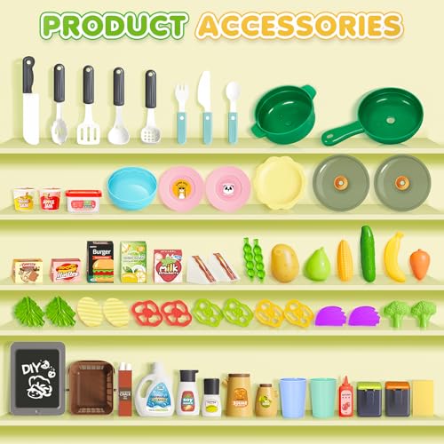 Kids Play Kitchen Set with Sound & Light A9812