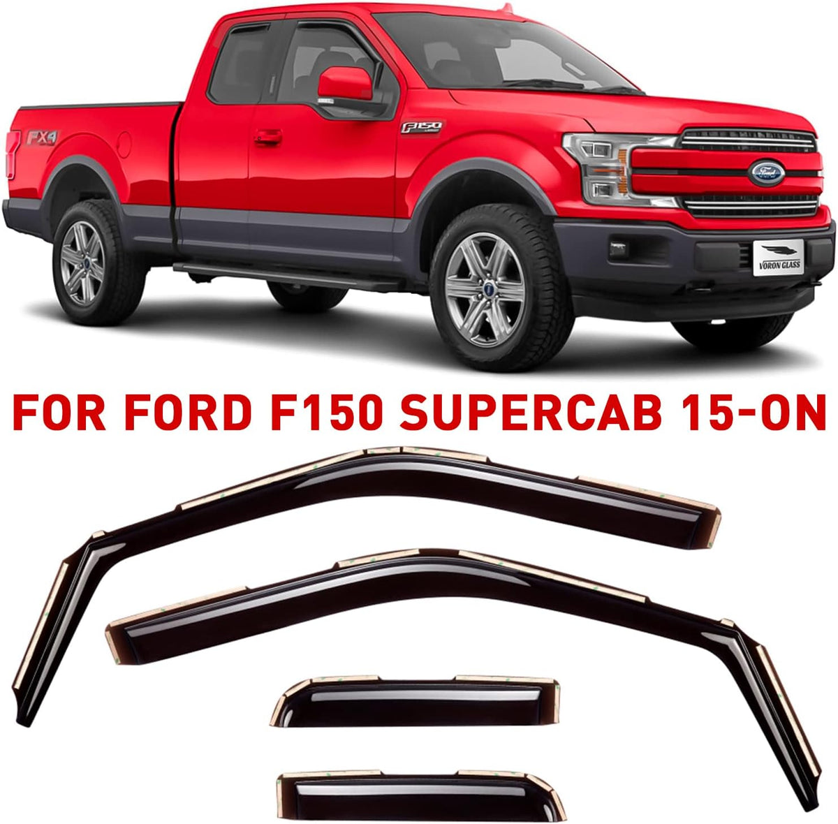 In-Channel Extra Durable Window Deflectors 4Pieces M77076