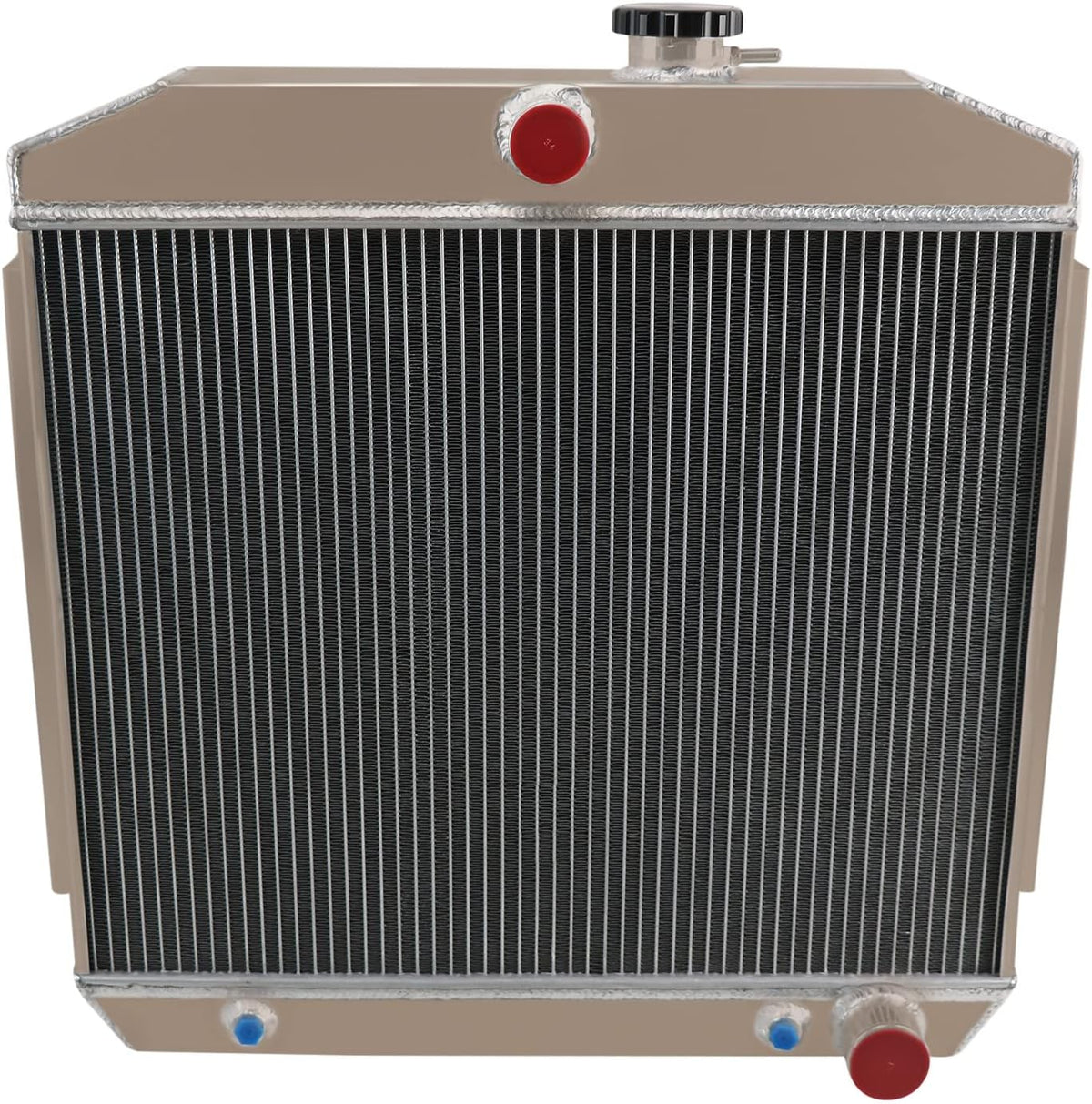 4 Row Radiator with Shroud 16" Fan for 1955-1957 Chevy Bel-Air Nomad V8 L43926