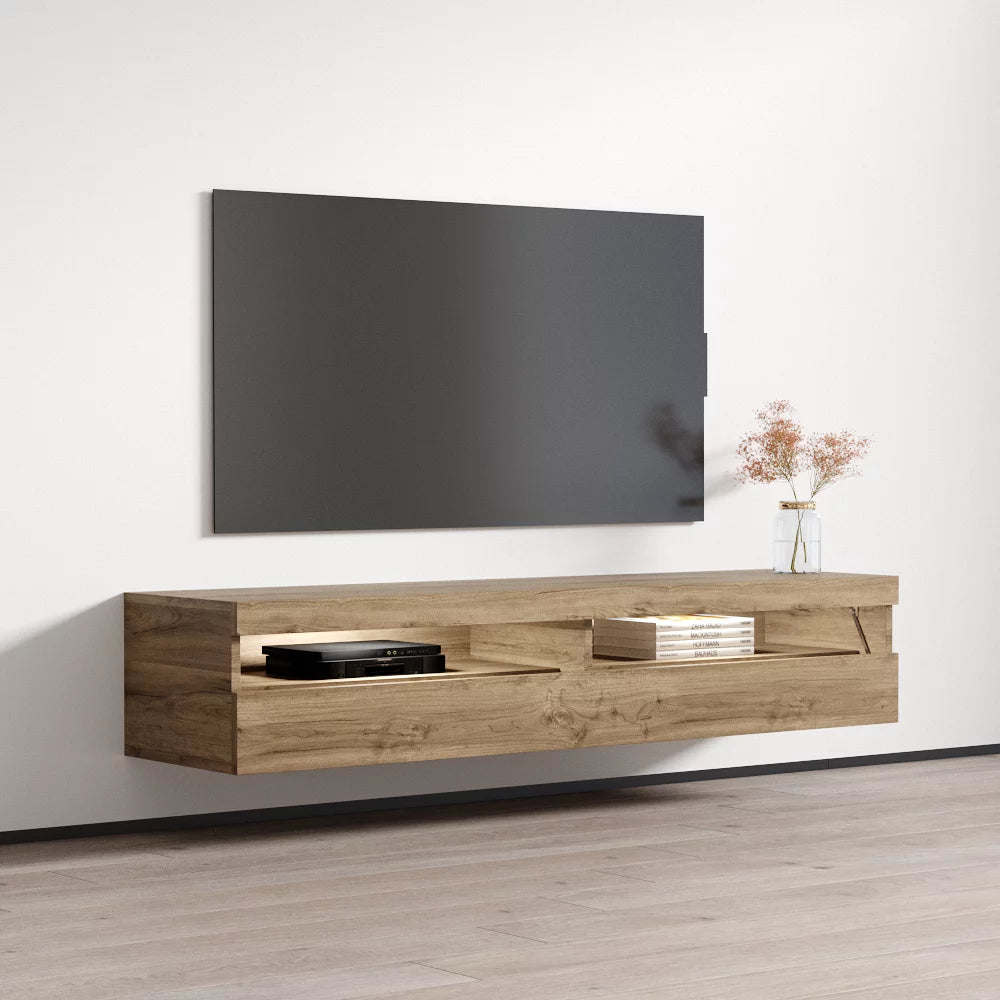 High Gloss 63" Floating TV Stand for TVs up to 70" I56226