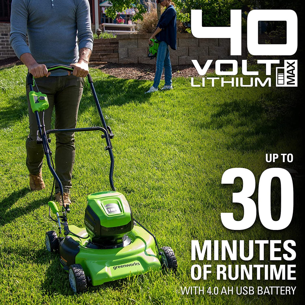 40V 19" Cordless Walk-Behind Mower with 4.0Ah Battery & Charger O65546
