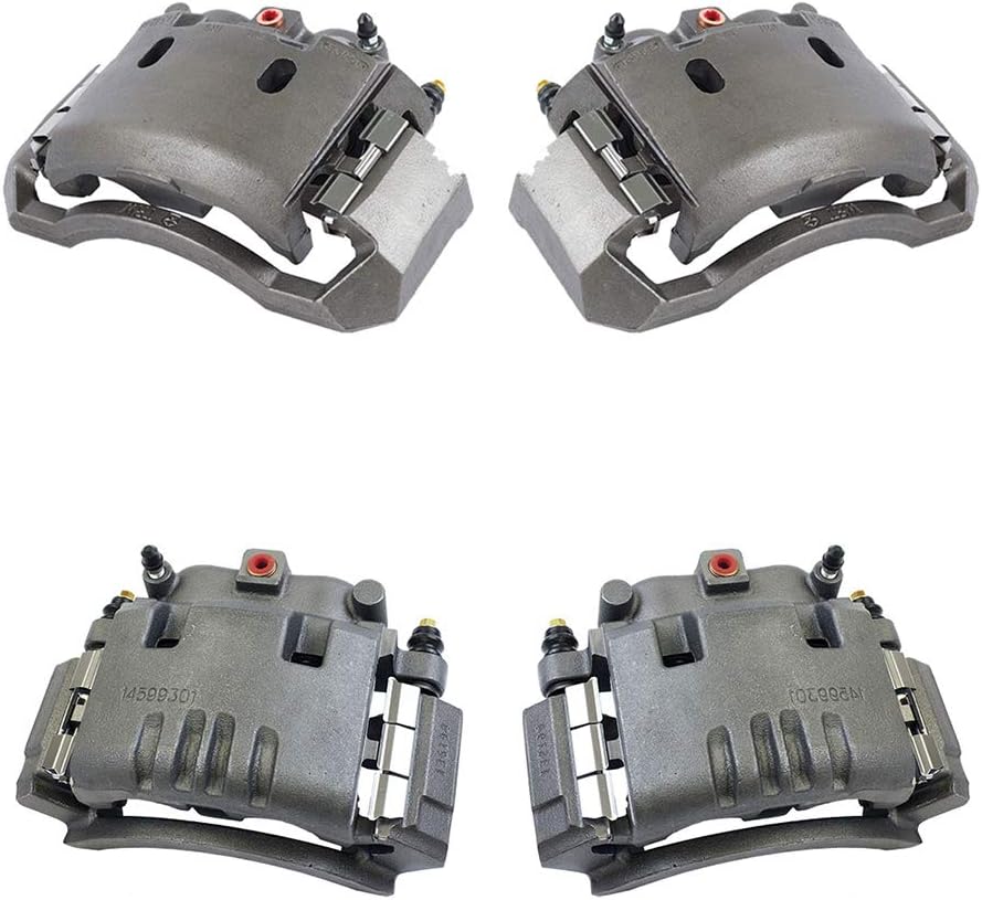 FRONT + REAR [4] Semi-Loaded Caliper Assembly Set Kit E74359