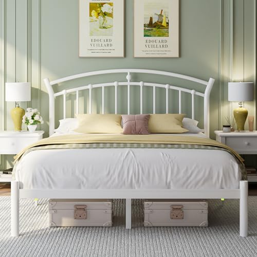 Full Black Metal Bed Frame with 13 Steel Slats Y211