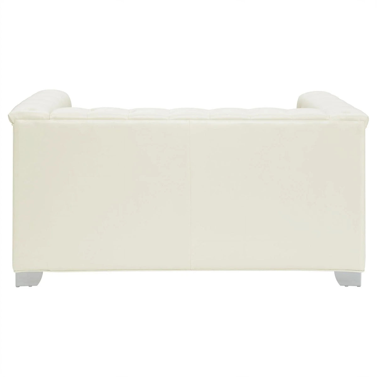 White Faux Leather Tufted Sofa Set T5518