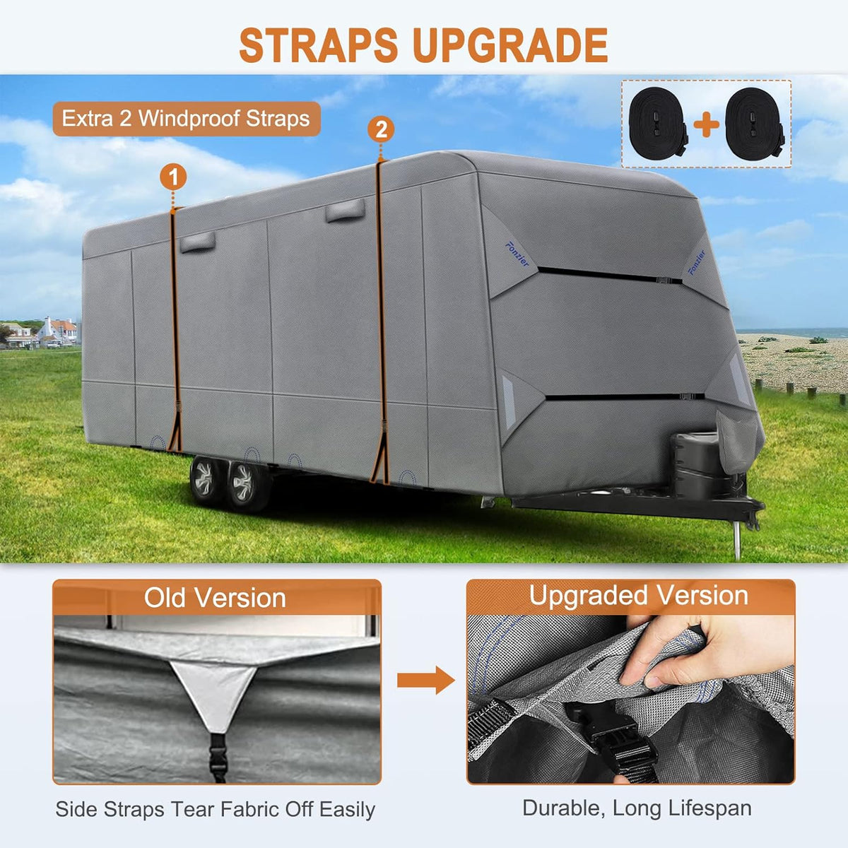 Heavy Duty 5 Layers Anti-UV Travel Trailer Cover S9690