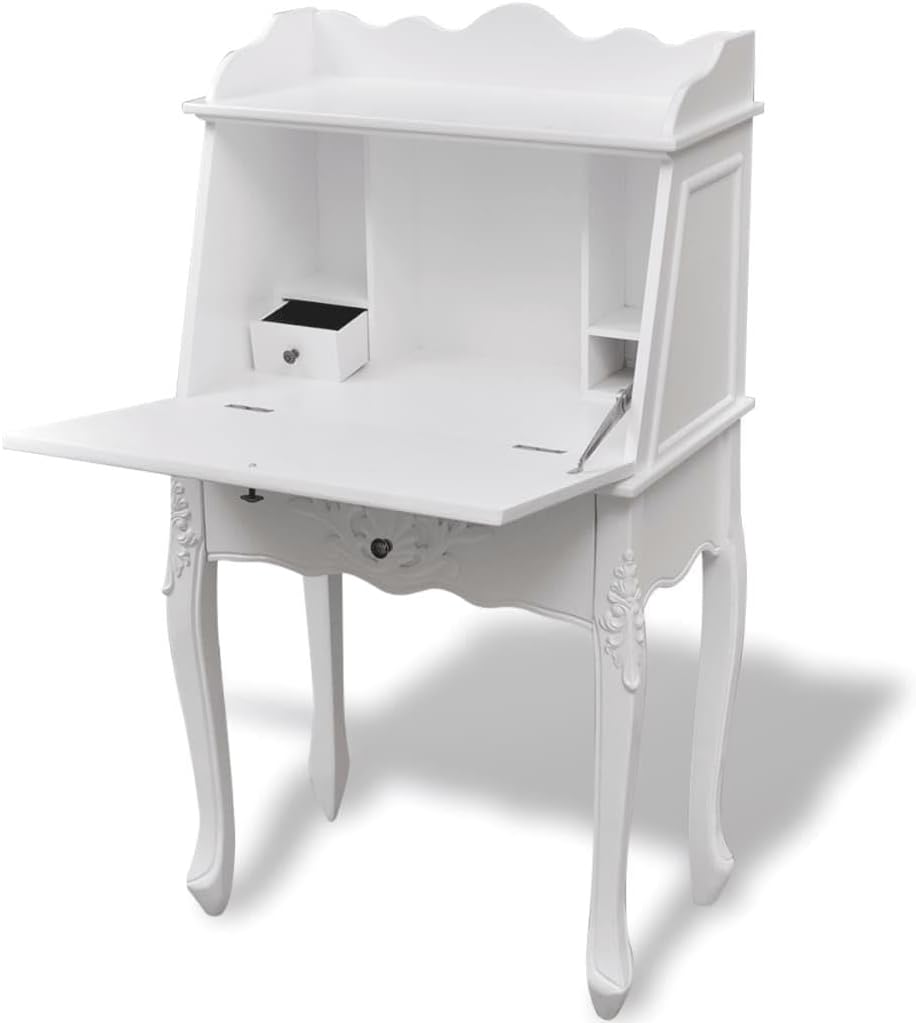 White Antique Secretary Desk G58261