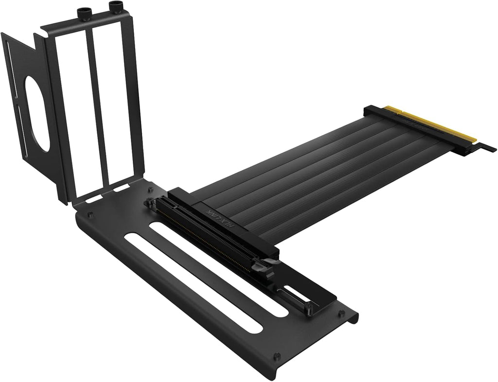 Vertical GPU Mount Graphics Card Holder Kit with PCIe 4.0 16X Riser Cable 20cm Black Pack of 2 Z86194