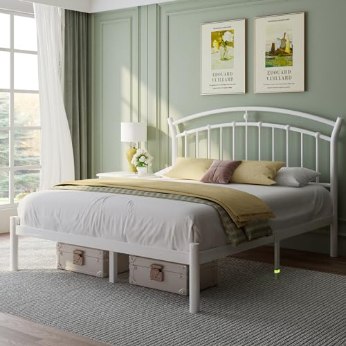 Full Black Metal Bed Frame with 13 Steel Slats Y211