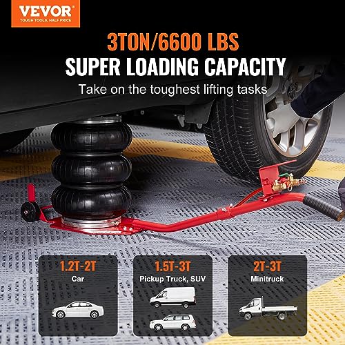 3 Ton Triple Bag Air Jack with Six Steel Pipes Y643514