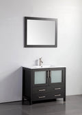 36 in. Single Sink Vanity Cabinet with Ceramic Sink & Mirror X52420
