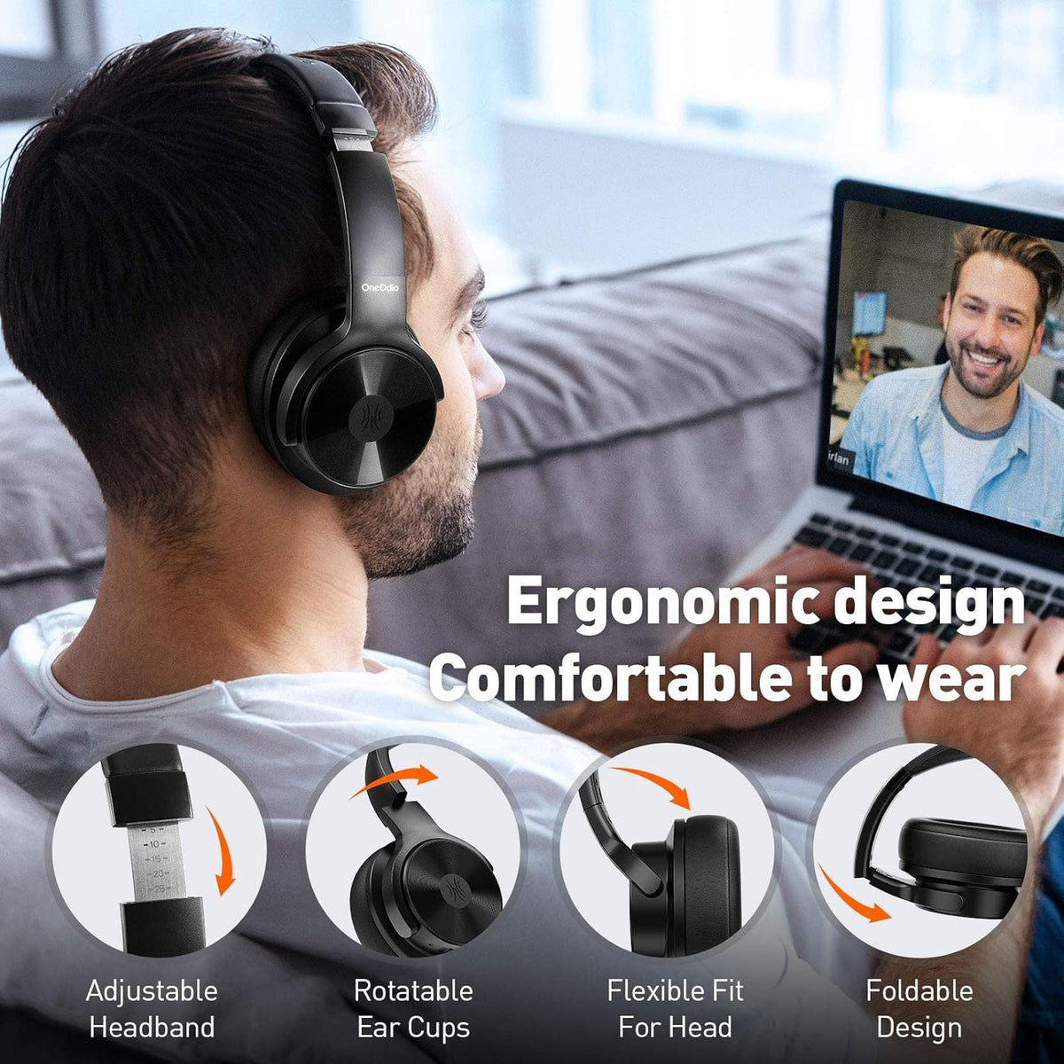 Hybrid Noise Cancelling Bluetooth Over Ear Headphones R98857