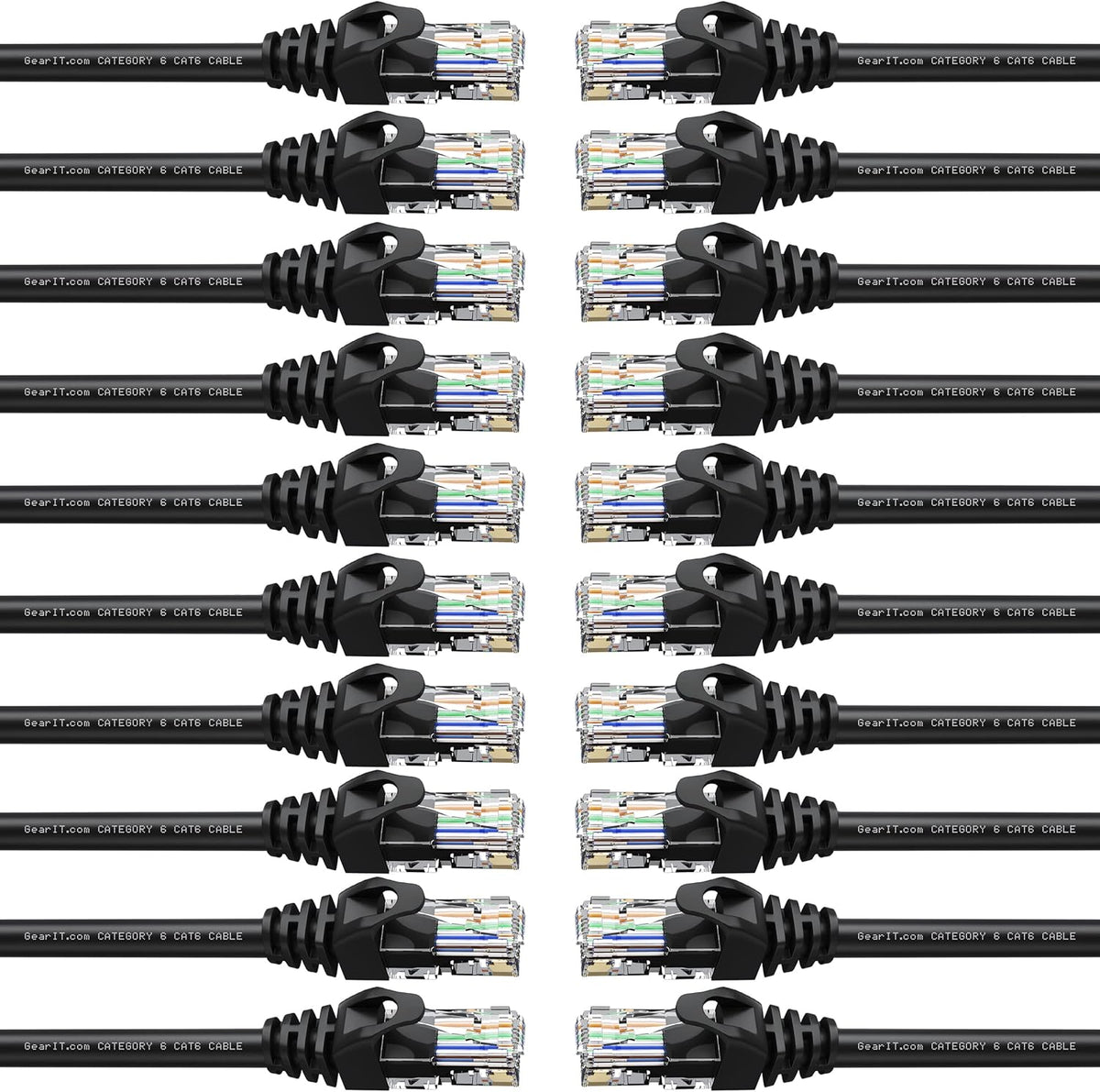 Black Cat6 Ethernet Cable 7 Feet D85909