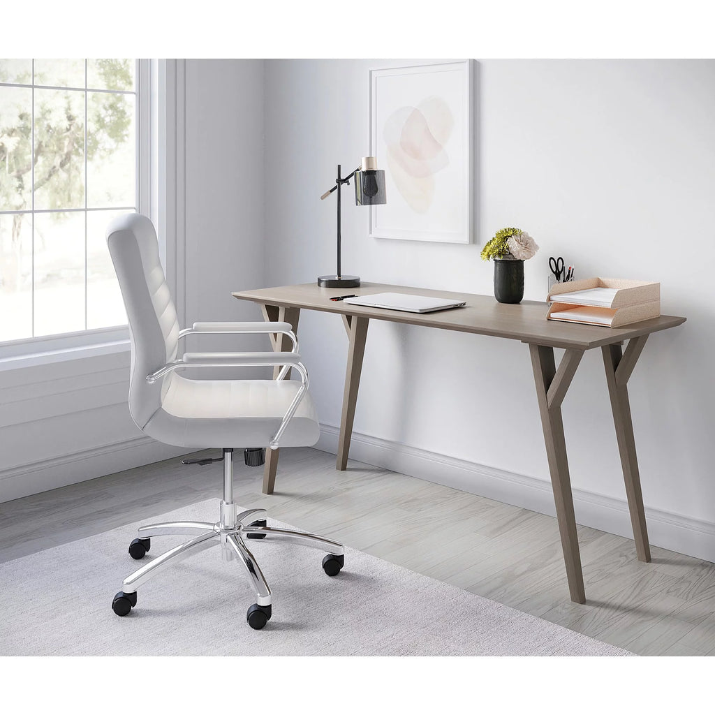 60"W Writing Desk, Light Oak E9385