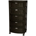Black Natural Fiber Chest of Drawers R343