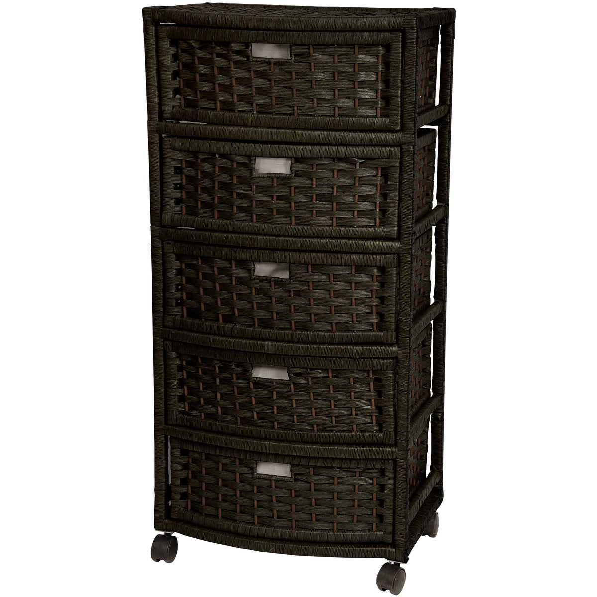 Black Natural Fiber Chest of Drawers R343