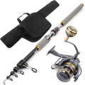Carbon Fiber Telescopic Spinning Rod and Reel Combo with Storage Bag Y890
