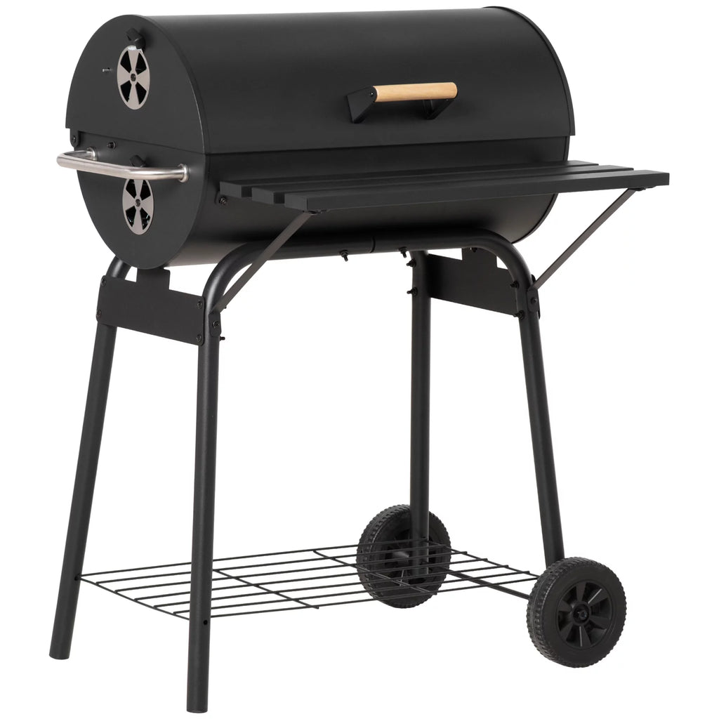 Portable Charcoal BBQ Grill and Offset Smoker Combo V3300