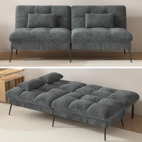 Black Convertible Futon Sofa Bed J305921