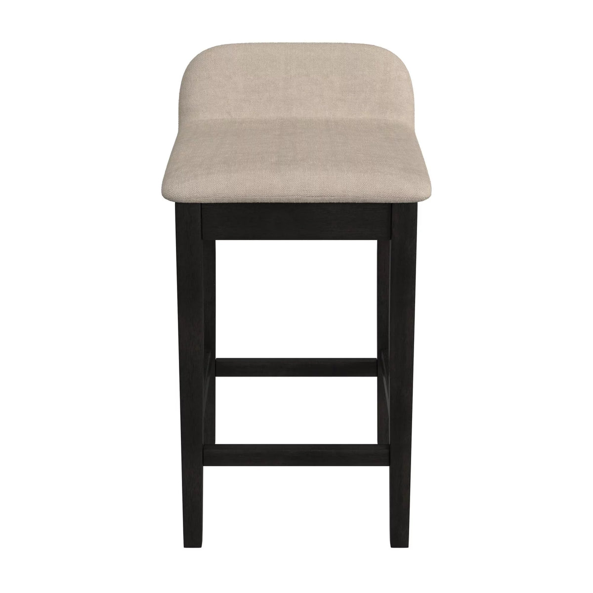 Black Light Beige Wood Counter Stool H889