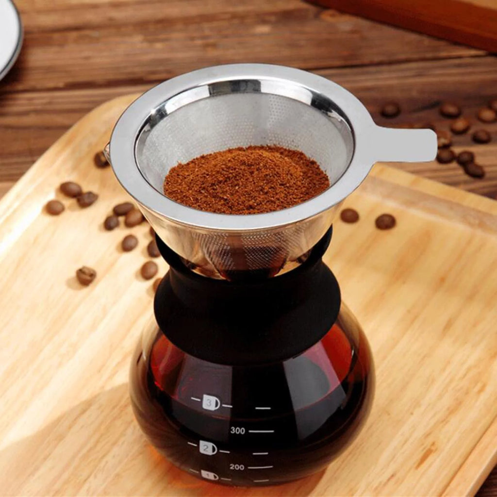 Glass Coffee Pot Coffee Brewer with Stainless Steel Filter, 14 Ounce M108837