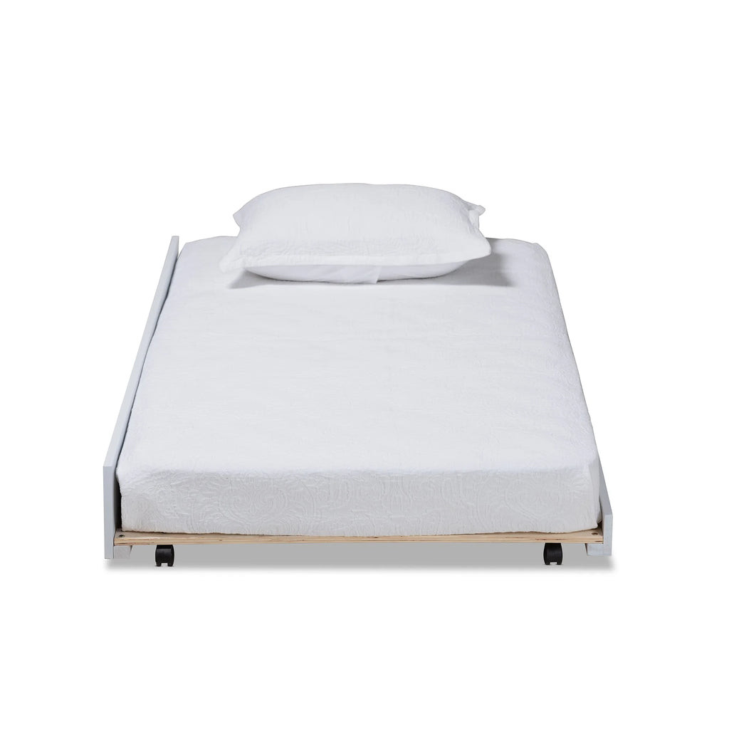 White Finished Wood Twin Size Trundle J184248